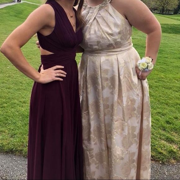 Champagne and Gold Prom Dress - Picture 4 of 4